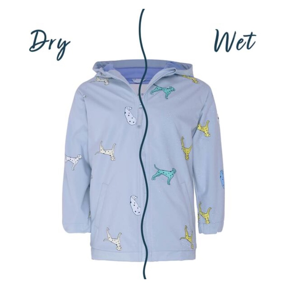 NWOT Holly & Beau Dalmatian Dog Color Changing Raincoat